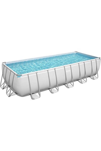 BESTWAY Power Steel 21' x 9' x 52" Rectangular Pool Set, Multicolor