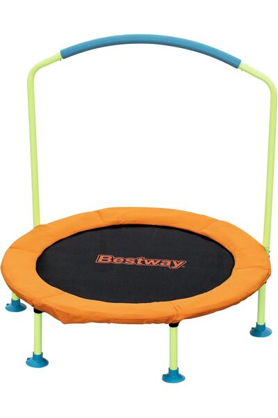 BESTWAY WonderJump Trampoline 36" x 37.5"/91cm x 96cm, Preschooler Bounce, Easy Setup & Storage, Cor