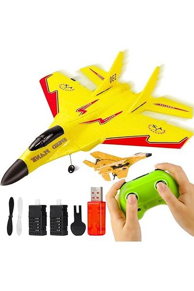 Türkiye RC Plane, Remote Control Wireless Airplane Toy - F22 Fighter Model, 2.4GHz 2CH RC Plane with