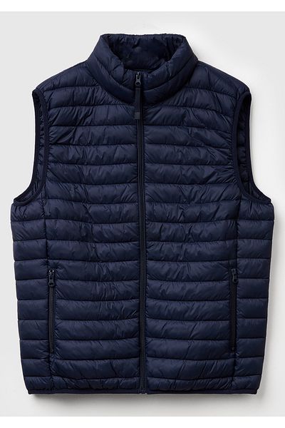United Colors of Benetton Men's Navy Blue Polyester Filled Regular Fit Vest