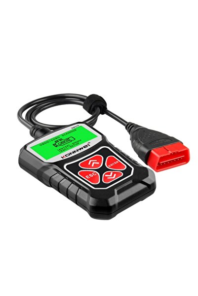 KONNWEİ OBD2 Diagnosis KW310, Black, Error Display + Description, Resets, Live Data, ELM 327 OBDII