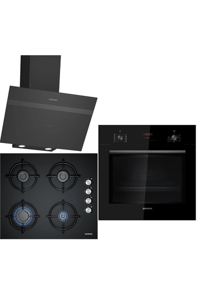 Siemens Siyah 3 lü Ankastre Set 187 ( HB012FBB1T - EO6C6PB11O - LC64KPJ60T )