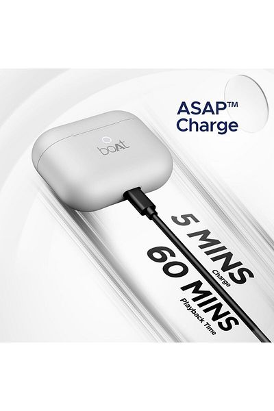 BOAT Airdopes Alpha TWS Earbuds with upto 35 Hours Playback, IPX5(Swedish White)