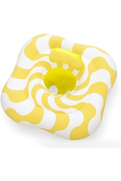 BESTWAY Swim Safe Comfort Plush Wavy Square 2-Ring Baby Boat 31" x 31"