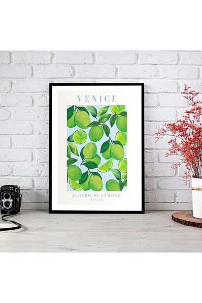 woodsia Tablou cu poster din lemn MDF cu aspect de cadru dintr-o bucată FRMD ...