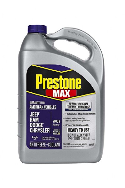 PRESTONE MAX Antifreeze + Coolant – 1 Gallon – Ready to Use 50/50 – Purple – For Jeep, RAM,
