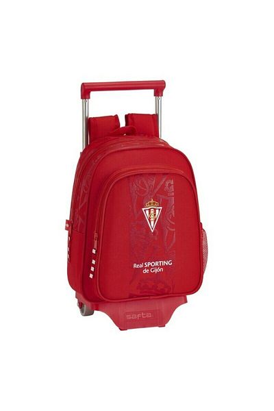 Real Sporting de Gijón School Rucksack with Wheels 705 Real Sporting de Gijón Red