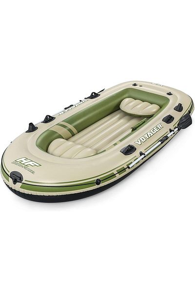 BESTWAY | Hydro-Force Voyager X3 Inflatable Raft Set | Inflatable Boat with Hand Pump, Oars, Seats,