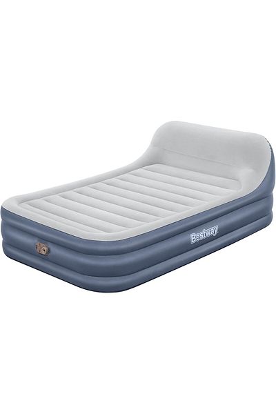 BESTWAY 89" x 60" x 33"/2.26m x 1.52m x 84cm Tritech Airbed Queen SleekFlow Headboard Built-in AC pu