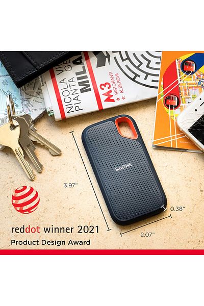SanDisk 2TB Extreme Portable SSD - Up To 1050Mb/S - USB Type- C, Usb 3.2 Gen 2 - External Solid State Drive