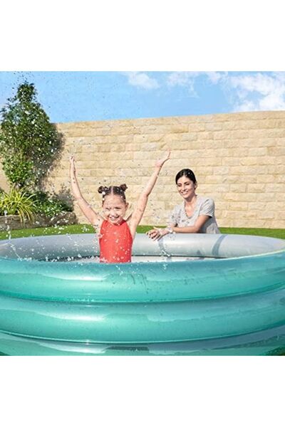 BESTWAY 6'7" X H21"/2.01M X H53Cm Big Metallic 3-Ring Pool