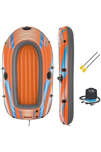 BESTWAY | Kondor Elite 2000 Raft Set, 6’5” X 42” / 1.96m x 106cm | Two-Man Inflatable Boat Per