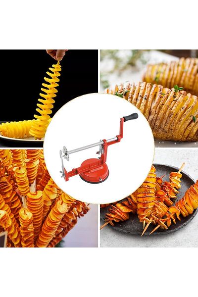 Türkiye Potato Spiral Cutter, Potato Twister, Twisted Potato Slicer, Manual Blade Spiral Potato Slicer Cucum