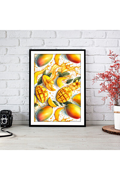 woodsia Tablou cu poster din lemn MDF cu aspect de cadru dintr-o singură buca...