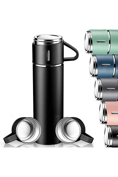 Shopi Thermal Insulated Stainless Steel Bottle with 500ml Capacity - Coffee, Water, Hot & Cold Drinks