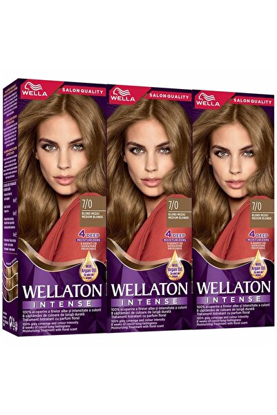 Wella Pachet: 3x Wellaton 7/0, Blond Mediu