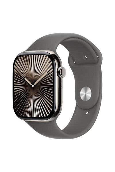 Apple Smartwatch Watch 10 GPS Cellular, Titanium 46mm, LTPO OLED, 64GB, Stone Grey Sport Ban
