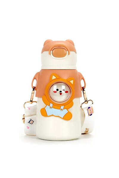 Mobcos STARLII 3d Cartoon Animal Print Cute Design 18oz Vacuum Insulated Water bottle