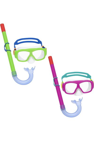 BESTWAY Snorkel Mask for Kids | Leak Resistant, UV Protection with Adjustable Strap