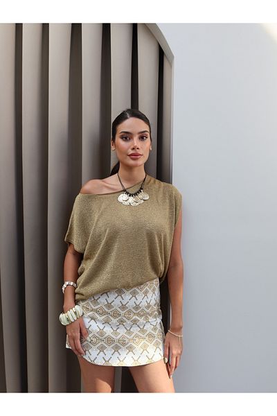 ESRAHELVACI Sleeveless Glitter Blouse
