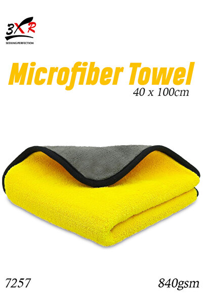 3XR مناشف تنظيف من الألياف الدقيقة، ٤٠×١٠٠ سم، ٨٤٠ جرامًا للمتر المربع، خالية...