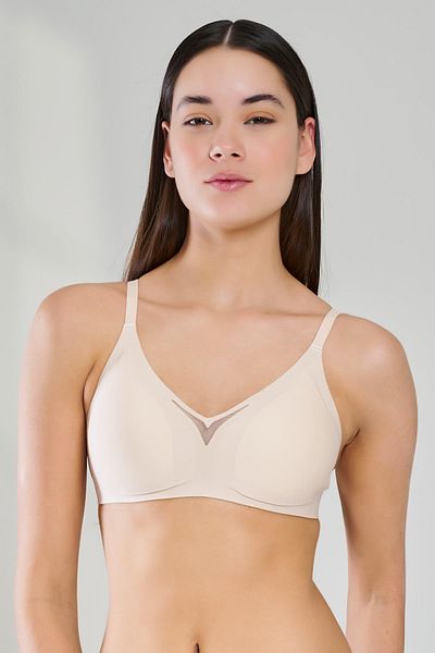 Yeni İnci New Pearl Non-Marking Laser Cut Light Bra Br108