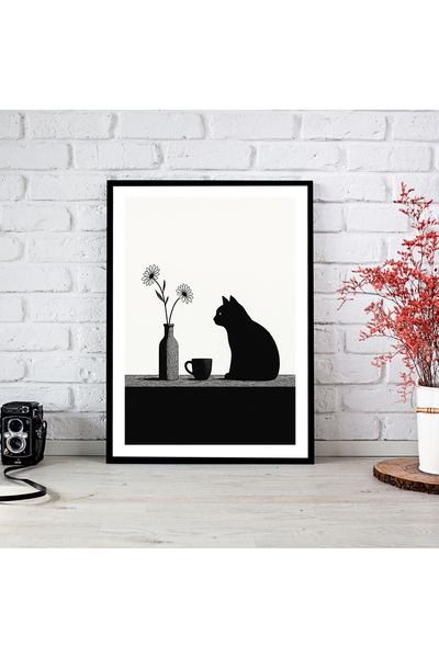 woodsia Tablou cu poster din lemn MDF cu aspect de cadru dintr-o singură buca...