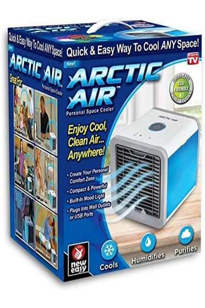 Generic USB Mini Portable Air Cooler Blue/White/Silver