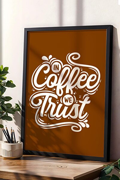 Saturn In Coffee We Trust Pictură înrămată - Poster Motivațional înrămat deco...