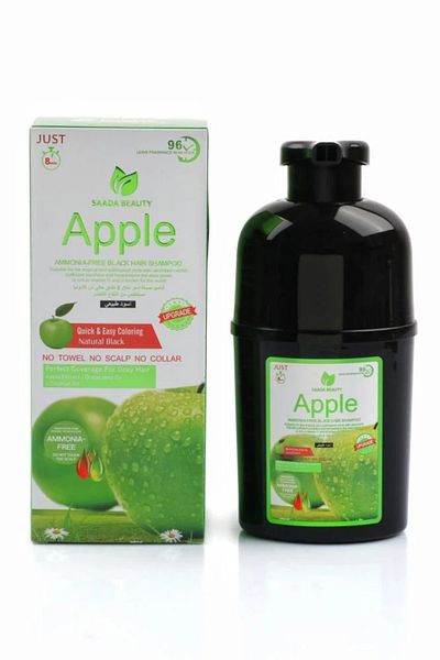 SAADA BEAUTY Ammonia-free black hair dye shampoo with green apple extract 240 ml