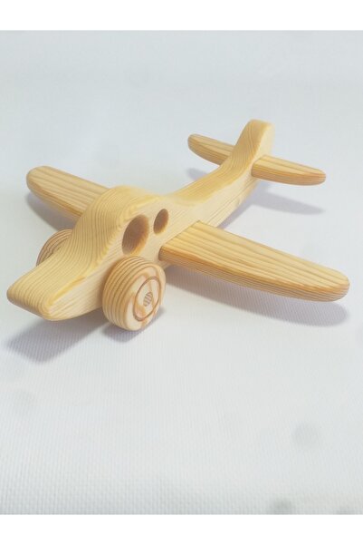 OZZANİ WOOD Wooden Toy Airplane Handmade Mentessori Retro Airplane