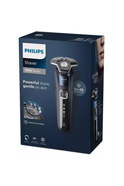 Philips Ηλεκτρική ξυριστική μηχανή S5885/10, 9 W, Αυτονομία 60 λεπτών, Υγρό & Στέγνωμα, Αισθητήρας Προσαρμογής Ισχύος (Μαύρο)