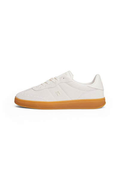 Tommy Hilfiger Tommy Hilfiger Women Ancient White Heritage Suede Low Top Sneakers