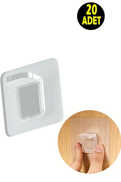 usin 20 ADET Kendinden Yapışkanlı Dolap Gardırop Büfe Kitaplık Raf Tutucu Destekleyicisi