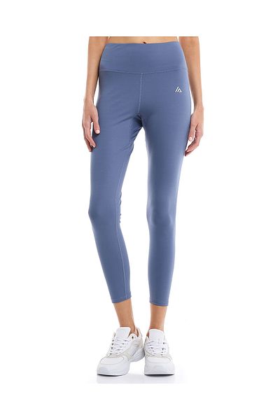 R&B Solid Active Leggings with Elastic Waist