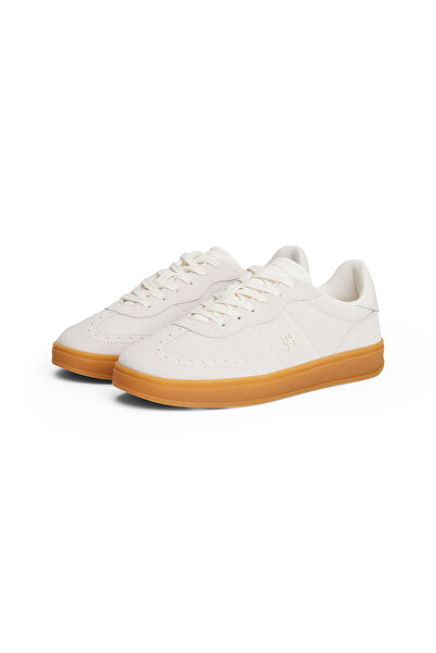 Tommy Hilfiger Tommy Hilfiger Women Ancient White Heritage Suede Low Top Sneakers