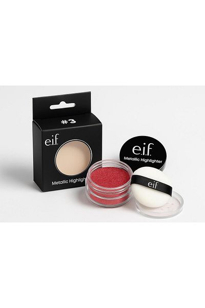 ELF Eve Metallic Shimmer Highlighter Illuminating Powder for an instant glow with a soft texture to illuminate cheekbones, nose, and define features