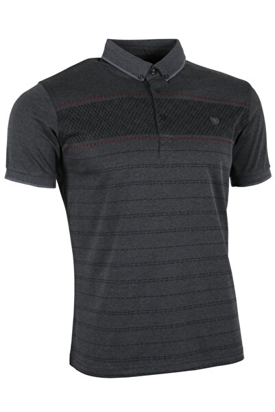 Modarar Men's T-Shirt Polo Neck Regular Fit Patterned Rar01322