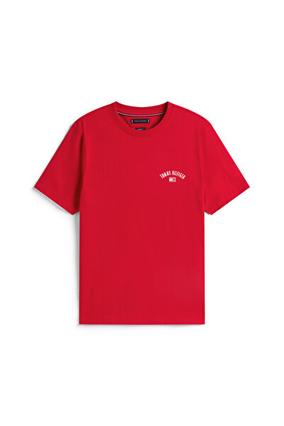 Tommy Hilfiger Tommy Hilfiger Men Medium Red Short Sleeve Crew Neck Inverse Climate Back Print T-Shirt