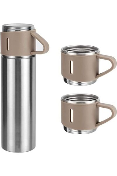 Shopi NEW Vacuum Insulated Flask 500ml/17.6oz Stainless Steel Thermo-Bottle with Cup for Coffee Water Hot