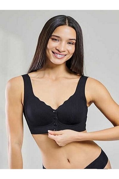 Yeni İnci 111 No Underwire Seamless Ghost Front Snap Pad Laser Cut Bustier Bra His Series