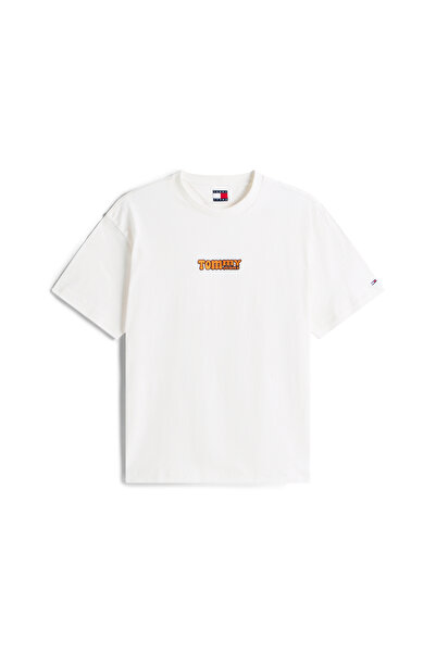 Tommy Hilfiger Tommy Hilfiger Men Ancient White Short Sleeve Crew Neck Tjm Rlx Font Play T-Shirt
