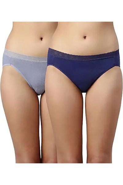 Enamor Cotton Hipster Panties for Women Pack of 2 Colors & Prints May Vary (XXL)