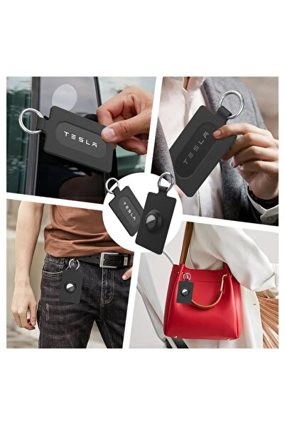 TESLA Model Y Kart Koruyucu ve Airtag Kılıfı, Yumuşak, Tam Koruma