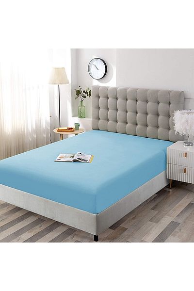MERTİM Solid Color Fitted Sheet Without Elastic for Battal and Large Beds 240X260 cm