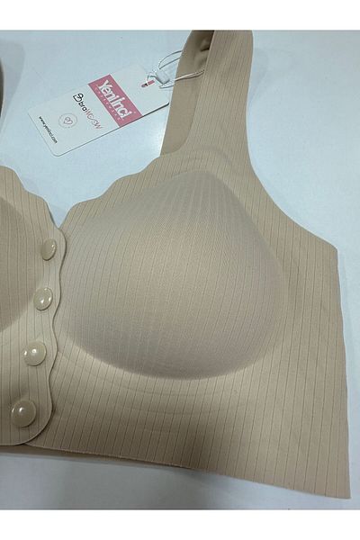Yeni İnci 111 No Underwire Seamless Ghost Front Snap Pad Laser Cut Bustier Bra His Series