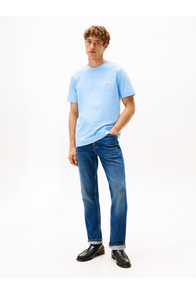 Tommy Hilfiger Tommy Hilfiger Men Vessel Blue Short Sleeve Crew Neck Inverse Climate Back Print T-Shirt