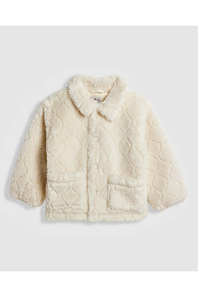 R&B Sherpa Jacket with Button Closure