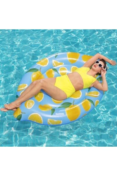 BESTWAY 69" x 48"/1.76m x 1.22m Scentsational Lemon Pool Float