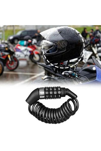 Trend Store Universal Combination Bicycle and Motorcycle Lock 1.6 Meters Helmet Lock Basket and Equipment Security